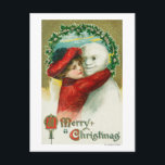 Una Feliz Navidad Abrazando la escena de Snowman<br><div class="desc">En 1910 se creó una escena de Snowman,  que se ocupa de las Navidades de Feliz.</div>