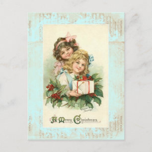 "Una Feliz Navidad" Tarjeta Postal Antigua