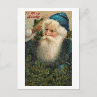Una Feliz Navidad Vieja Tarjeta St. Nick