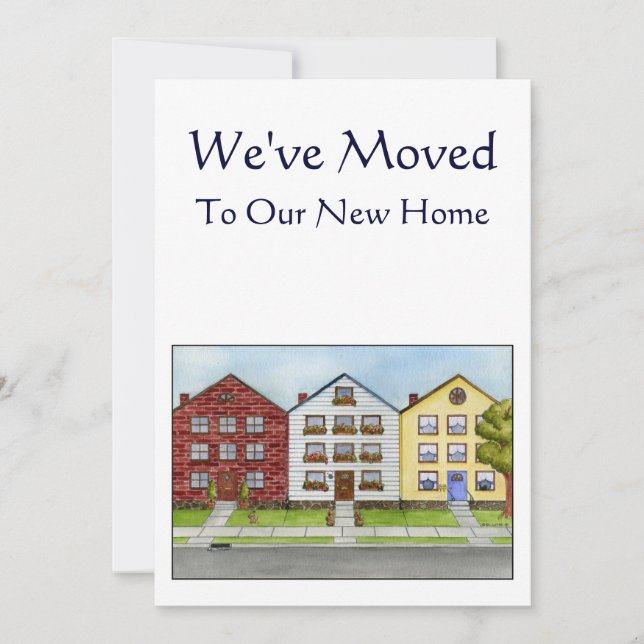 Una fila de casas que hemos movido la Invitación (Anverso)