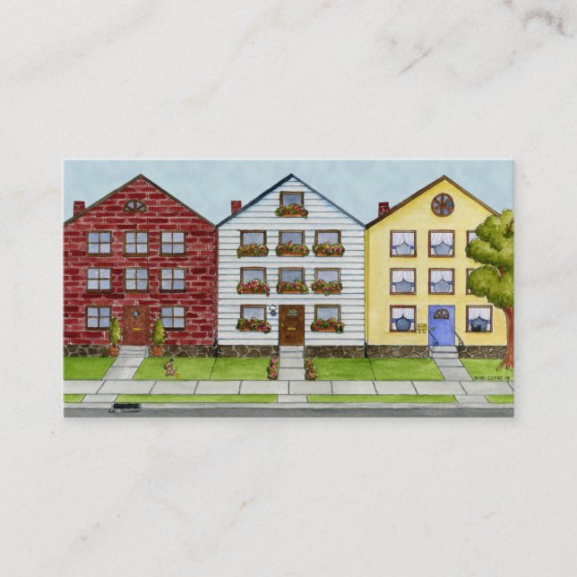 Una fila de la tarjeta del perfil de las casas (Anverso)