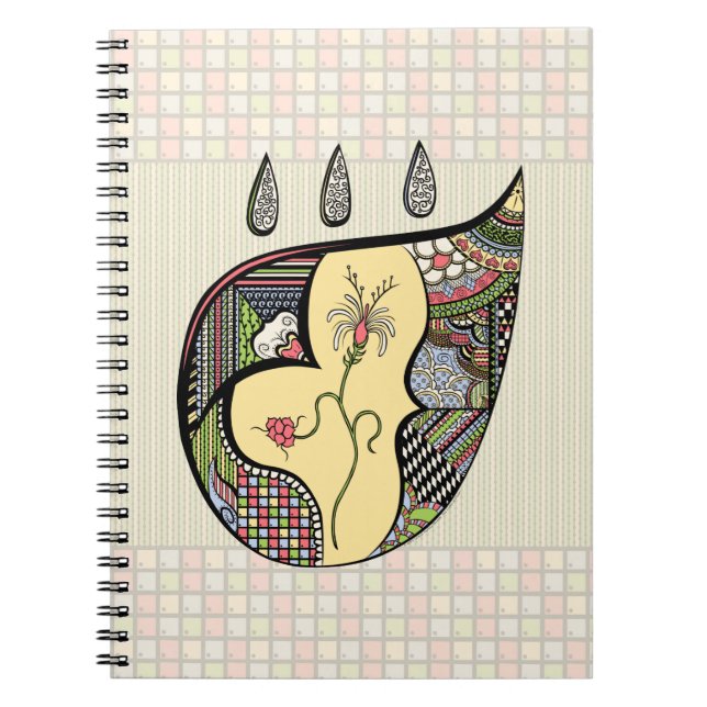 Una flor dentro de cuaderno (Frente)
