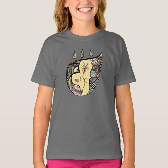 Una flor dentro de la camiseta de niños y bebés (Anverso)