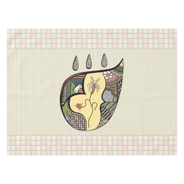 Una flor dentro del mantel (Frente (Horizontal))
