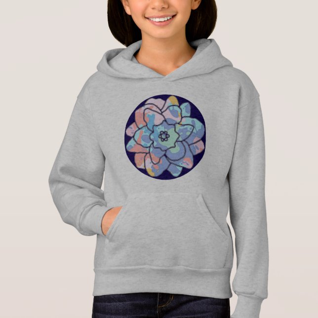 Una flor hecha de manchas de pintura (Anverso)