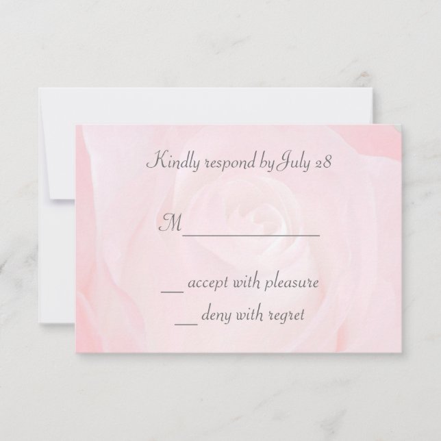 Una Flor Para Mis Tarjetas RSVP De Amor (Anverso)
