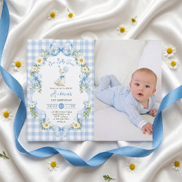Una foto de invitación de cumpleaños de un ganso t