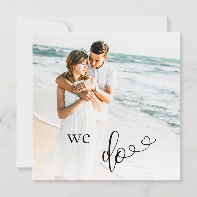 *~* Una foto de pareja QR RSVP - AR6 Invitación a  (Anverso)