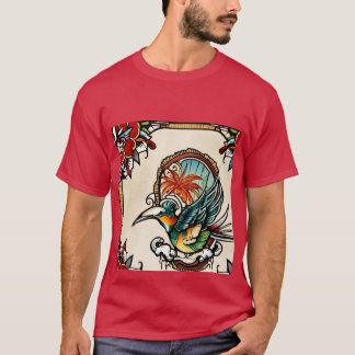 Una foto de un pájaro está hecha en mi camiseta