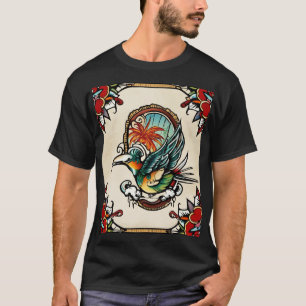 Una foto de un pájaro está hecha en mi camiseta