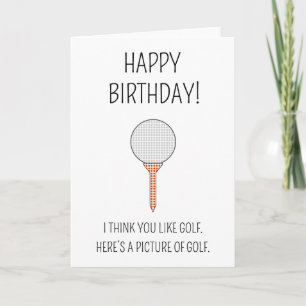 Una foto del golf - tarjeta de cumpleaños