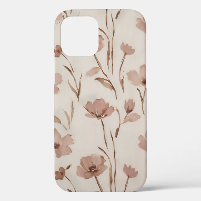 Una funda para para iPhone 12 motivo de flores (Reverso )