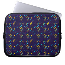 Una funda para portátil con un patrón geométrico v