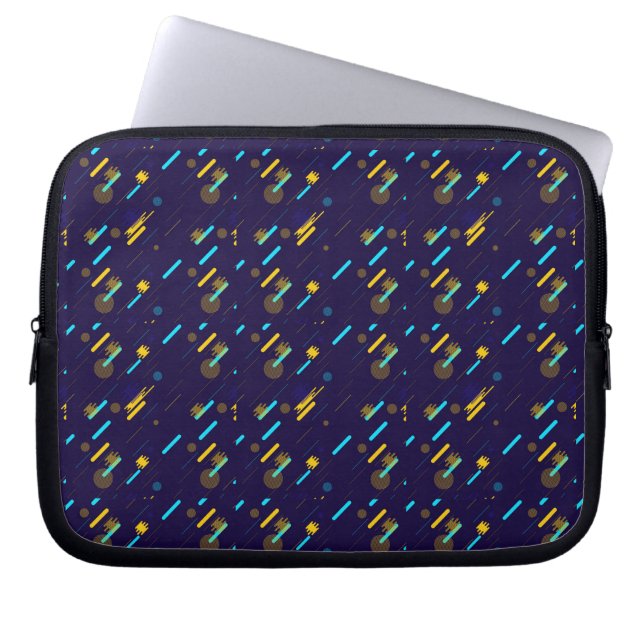 Una funda para portátil con un patrón geométrico v (Frente)