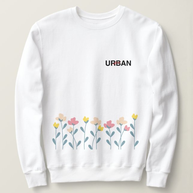 Una fusión de la flora y la sudadera de diseño urb (Anverso del diseño)