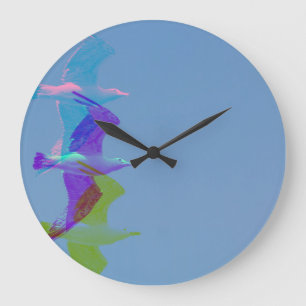 Una gaviota en reloj de pared
