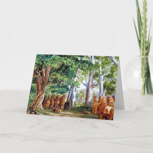 Una gran tarjeta de notas en blanco del árbol tama (Anverso)