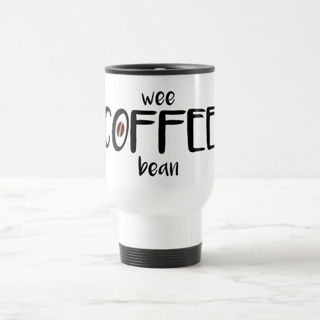 Una) haba pequenita del café (- taza blanca del (Centro)