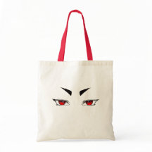 Una hermosa bolsa con ojos rojos brillantes