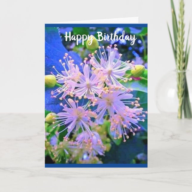 UNA "HERMOSA FLORES" PARA LA TARJETA DE "CUMPLEAÑO (Anverso)