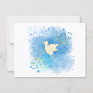 Una hermosa paloma blanca aporta paz a la postal