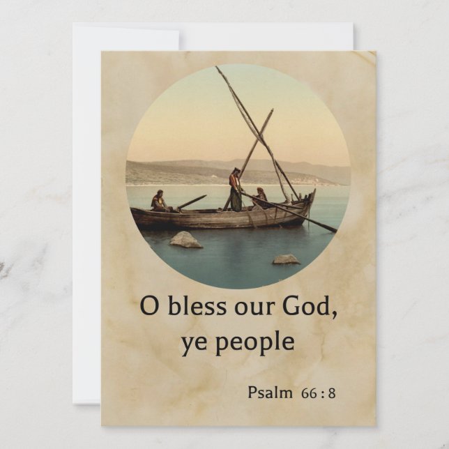 Una hermosa tarjeta bíblica de bienvenida (Anverso)