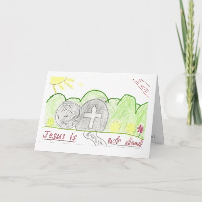 Una hermosa tarjeta de Pascua hecha por mi nieto (Anverso)