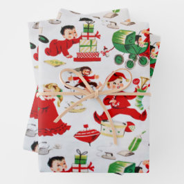 Una hoja de papel de envolvimiento de Navidad muy 
