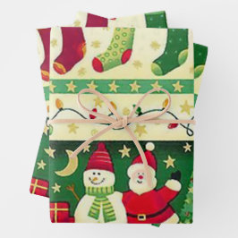 Una hoja de papel de envolvimiento de Navidad muy 