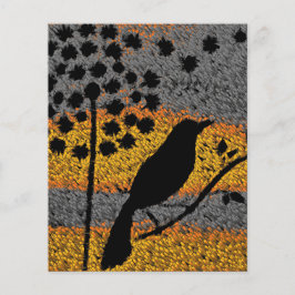 Una hoja de papel de pájaro entre plumas