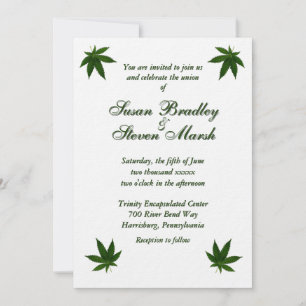 Una hoja verde icónica sobre la invitación a la bo