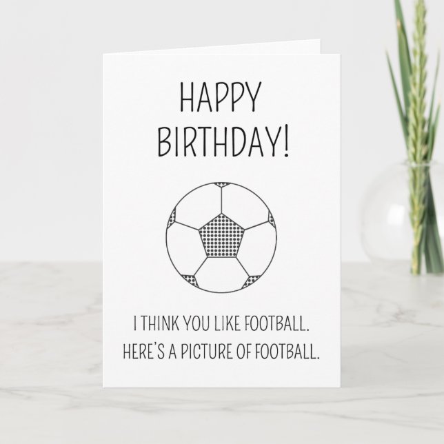 Una imagen del fútbol - tarjeta de cumpleaños (Anverso)