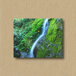 Una impresión en lienzo de una cascada en el desie