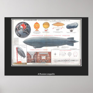 Una impresión vintage de Zeppelin ruso