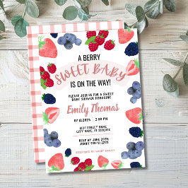 Una invitación a Baby Shower dulce de Berry