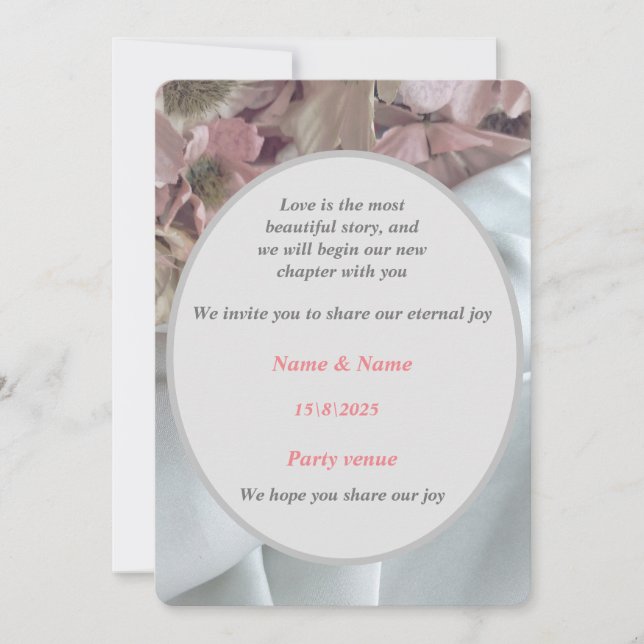 Una invitación a celebrar un amor que dura 💕 💌 (Anverso)