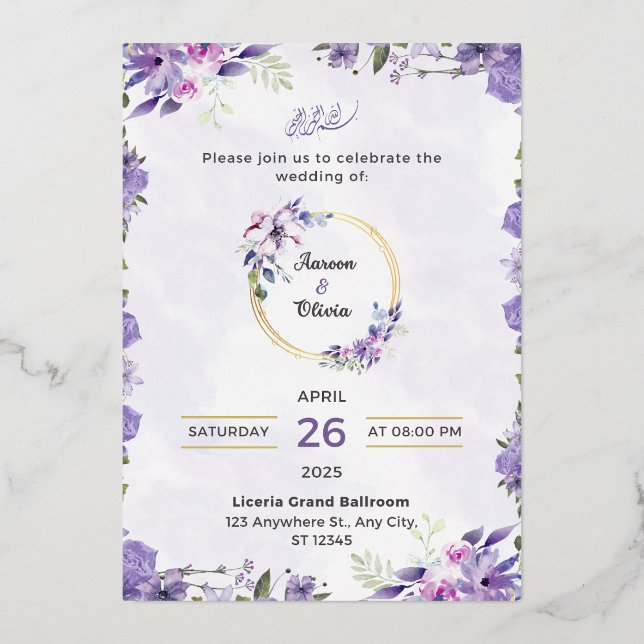 Una invitación a la boda mágica (Anverso)