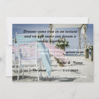 Una invitación a la boda para el momento más hermo