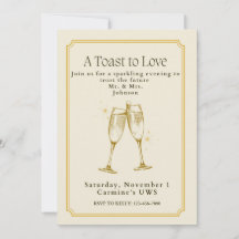 Una Invitación a la Fiesta de Compromiso Brindis p