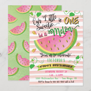 Una invitación a una fiesta de cumpleaños en Melon