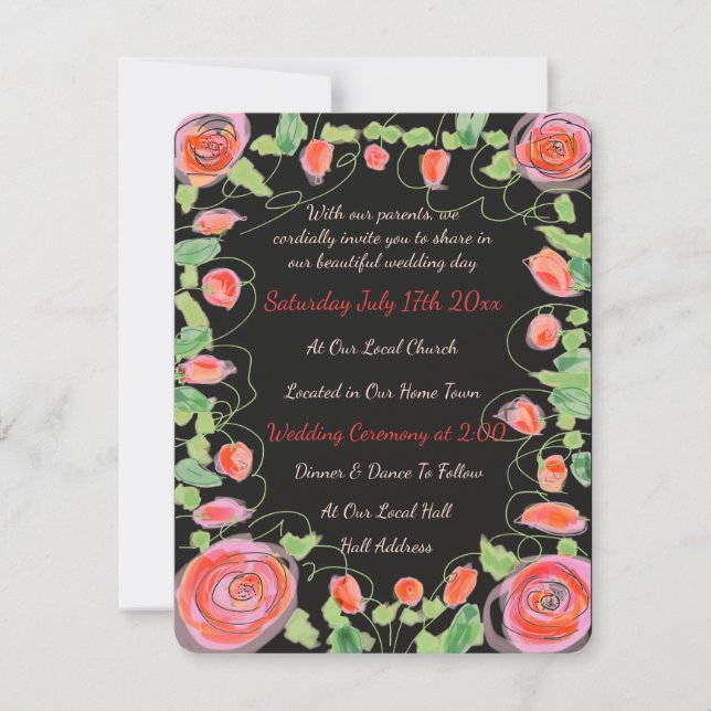 Una invitación a una miniboda súper dulce (Anverso)