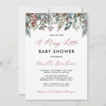 Una invitación al invierno de Baby Shower un poco 