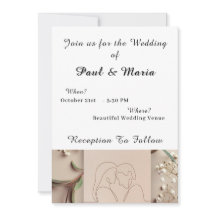 Una invitación Boda elegante y moderna