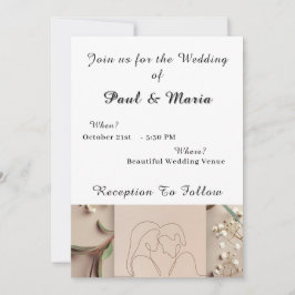 Una invitación Boda elegante y moderna