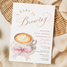 Una Invitación de Baby Shower de Café para Bebé Es