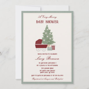 Una invitación de baby shower muy alegre