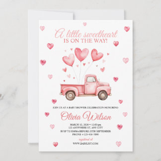 Una invitación de baby shower para una pequeña dul