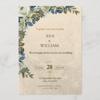 Una invitación de boda lujosa y elegante
