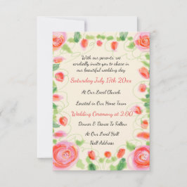 Una invitación de boda mini súper dulce