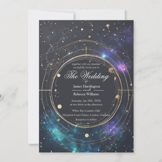 Una invitación de boda que contiene la Constelació (Anverso)